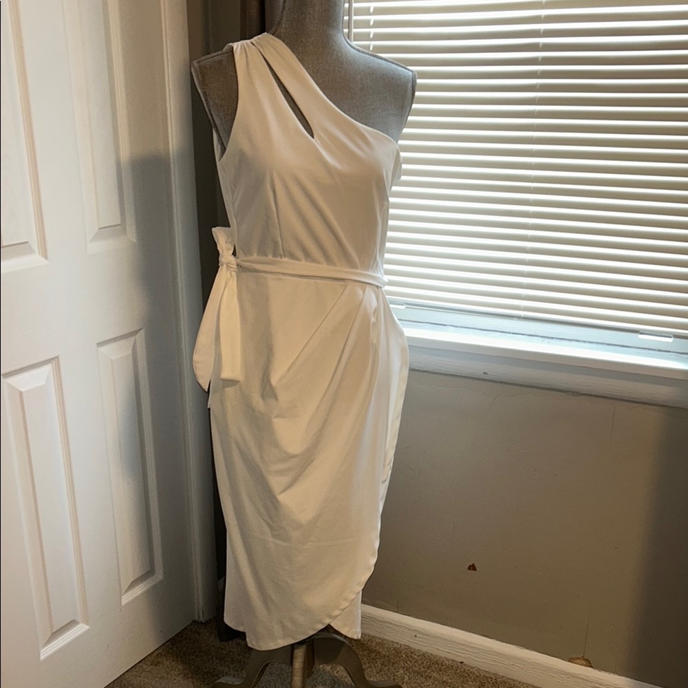 Amazon White One-Shoulder Dress